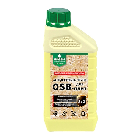 Антисептик - грунт для плит OSB , гот.состав, 1л  PROSEPT ОSB BASE